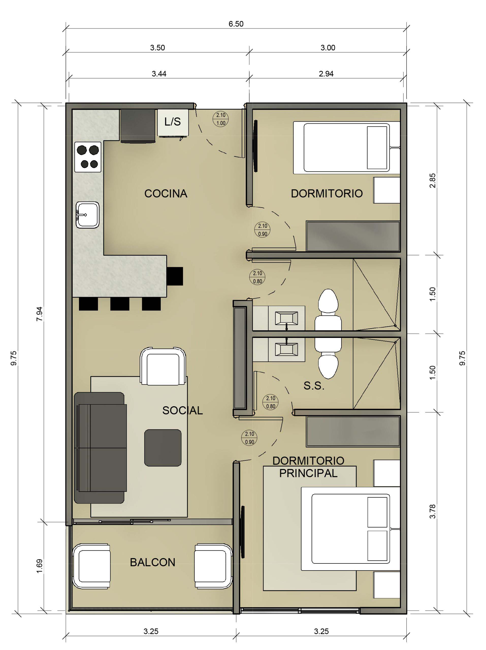 Paraiso Delfines Flat Floor Plans